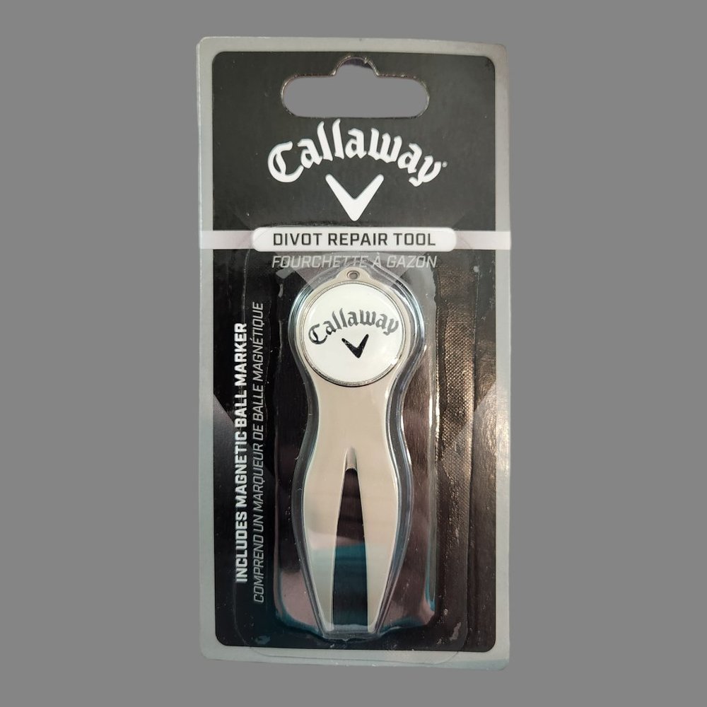 NEW Callaway Divot Repair Toll & Ball Marker Magnetic Stainless Steel